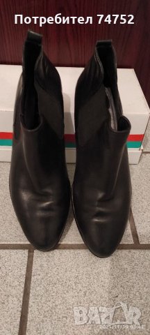 Черни кожени боти, снимка 2 - Дамски боти - 34856128