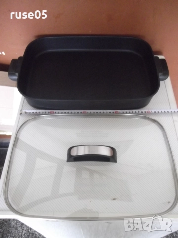 Тава метална със стъклен капак, снимка 3 - Съдове за готвене - 52592136