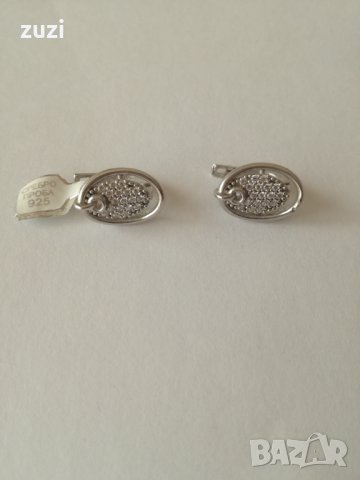 Сребърни обеци с циркони. Сребро проба 925. , снимка 2 - Обеци - 38663250