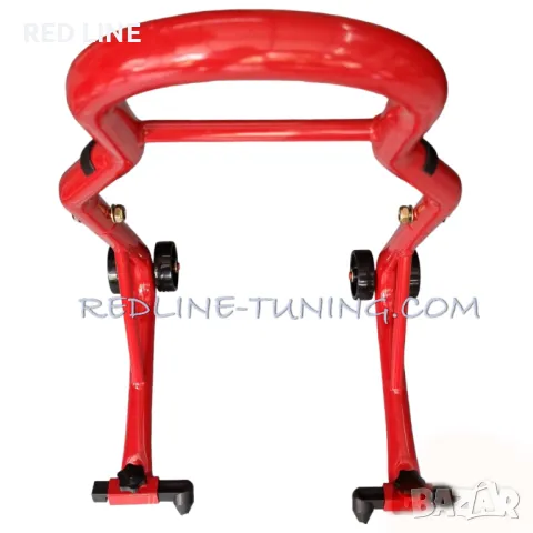 Комплект от 2 бр.стойки за мотоциклет, предна и задна с 3 вида накрайници, снимка 7 - Аксесоари и консумативи - 48859570