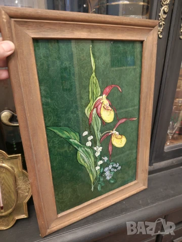 Картина върху стъкло дървена рамка, снимка 4 - Картини - 51109477