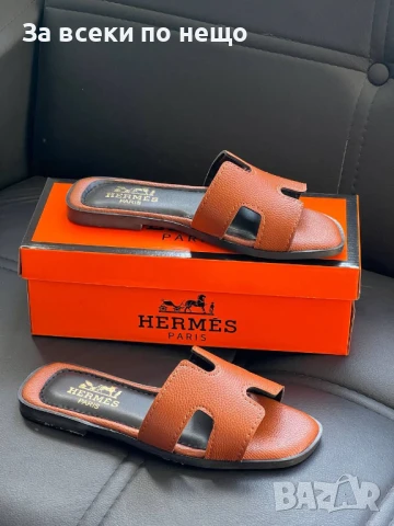 Hermes Дамски Ниски Ежедневни Чехли Хермес - Налични Различни Цветове Код E752, снимка 5 - Чехли - 51293583