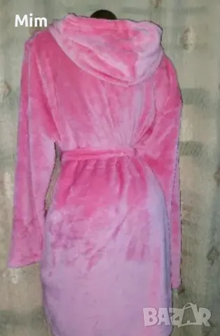 XL / 2XL Розов,поларен, мек халат , снимка 3 - Нощници - 48290129