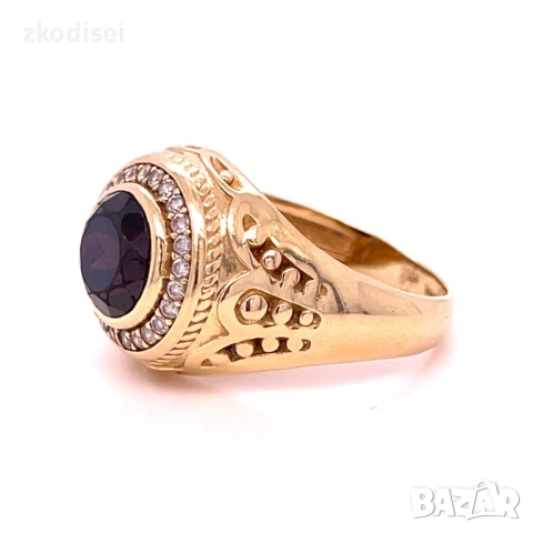 Златен мъжки пръстен 8,44гр. размер:65 14кр. проба:585 модел:35691-5, снимка 2 - Пръстени - 53256816