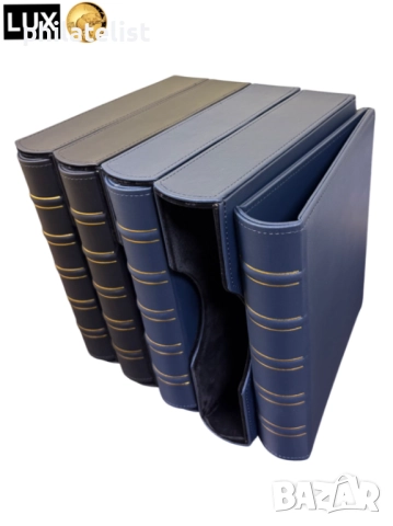 Папка с касета LUX , еко-кожа – OPTIMA стандарт , черен цвят , снимка 7 - Нумизматика и бонистика - 52068158