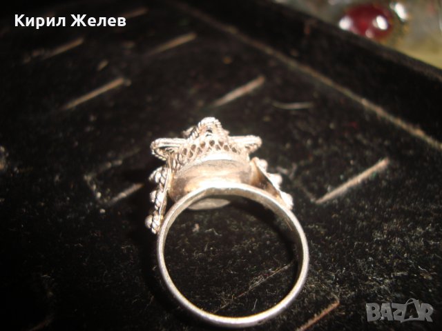 СТАРИНЕН СРЕБЪРЕН ПРЪСТЕН ФИЛИГРАН СРЕБРО 900 РЪЧНА ЮВЕЛИРНА МАЙСТОРСКА ФИНА ИЗРАБОТКА УНИКАТ 57501, снимка 11 - Антикварни и старинни предмети - 33051717