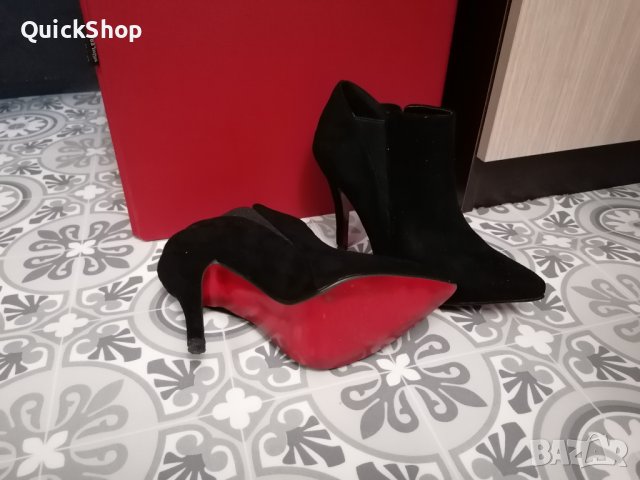 Черни обувки с висок ток за бал, снимка 1 - Дамски обувки на ток - 40399251