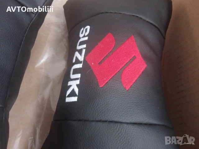 Хубави изцяло кожени възглавнички с бродирано лого Suzuki, снимка 3 - Аксесоари и консумативи - 52816273