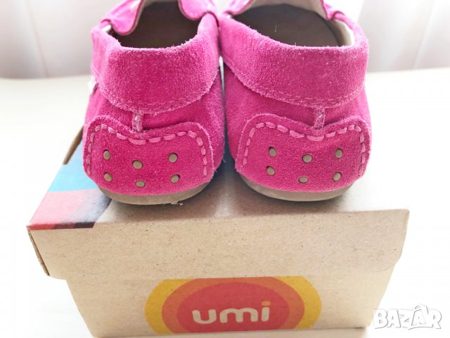 Страхотни велурени обувки UMI номер EUR 33, UK 1, US 1.5 цвят Fuschia, снимка 5 - Детски обувки - 35030989