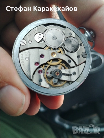 Стар джобен часовник Мълния , снимка 5 - Антикварни и старинни предмети - 52591295