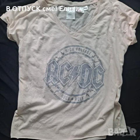 Дамска тениска на AC/DC фин памук S-XL, снимка 5 - Тениски - 50229941