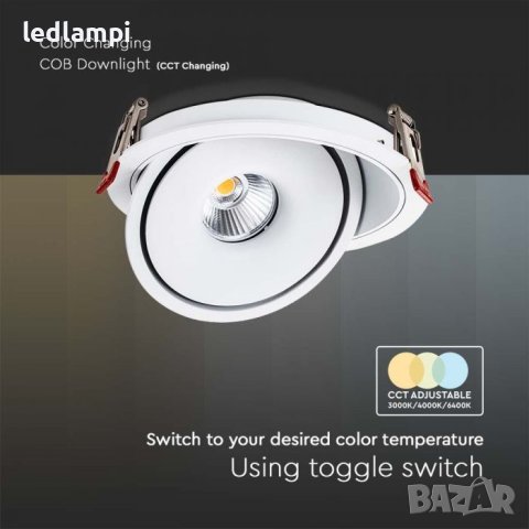 LED Луна COB 20W 3в1 Бяла, снимка 2 - Лед осветление - 43032493