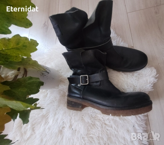 Черни боти ЕСТЕСТВЕНА кожа TOMMY HILFIGER , снимка 7 - Дамски боти - 51807809