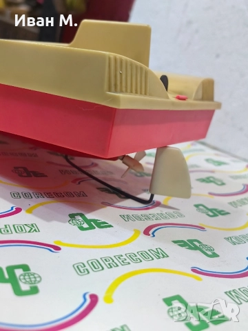 Стара съветска играчка с батерия Катер , снимка 5 - Антикварни и старинни предмети - 52321009