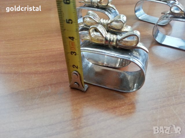салфетници рингове пръстени за салфетки посребриени и позлатени , снимка 4 - Антикварни и старинни предмети - 39989780