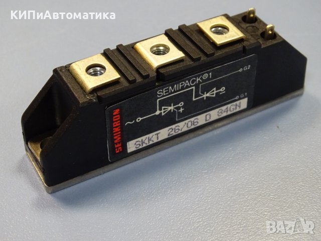 модул SEMIKRON Semipack SKKT 26/06 D 84GN Thyristor Module, снимка 2 - Резервни части за машини - 37653360