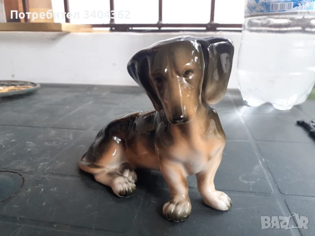 Sitzendorf - куче статуетка фигура порцелан, снимка 7 - Антикварни и старинни предмети - 50910124