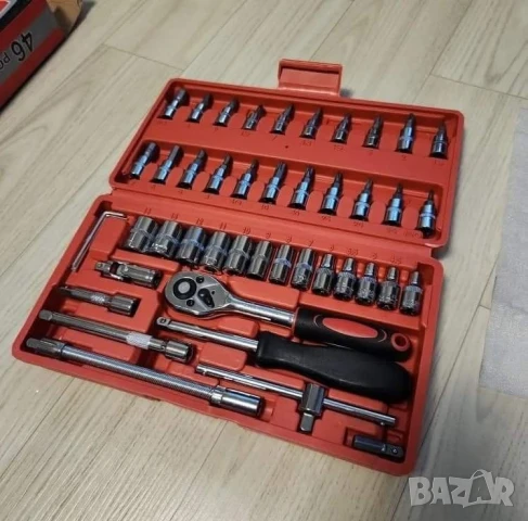 ПРОМО!! Комплект инструменти гедоре 1/4" в куфар, 46 части, снимка 2 - Гедорета - 51336187