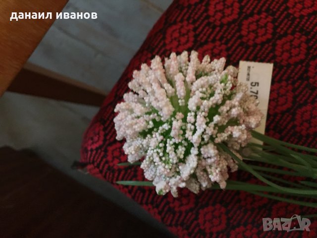Лилаво бледо цвете 62см , снимка 1 - Декорация за дома - 28536137