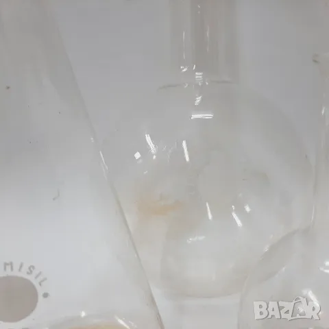 Три стари химически лабораторни колби Jena therm(11.5), снимка 5 - Антикварни и старинни предмети - 47736105