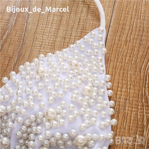Бански Pearls White - S M Л размери, снимка 8 - Бански костюми - 33009369