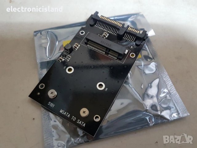 mSATA или M.2 NGFF to SATA III, преходник конвертор платка ZOMY SSD адаптер картa, снимка 3 - Кабели и адаптери - 23924059