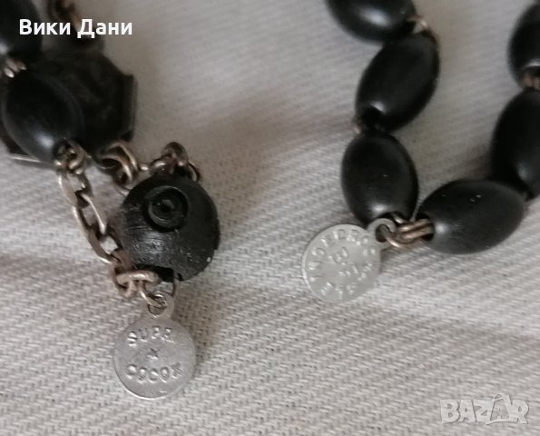 антика сребро синджир с кръст имащ стъкло земя Христова, снимка 7 - Антикварни и старинни предмети - 43969451