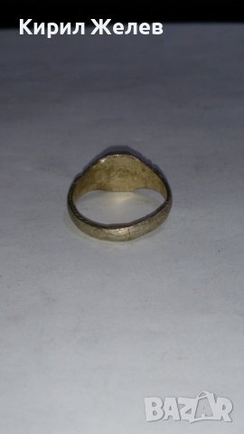Старинен пръстен сачан ръчна изработка орнаментиран с БУКВА Ю - Ръчна ИЗРАБОТКА 66691, снимка 4 - Антикварни и старинни предмети - 28984418