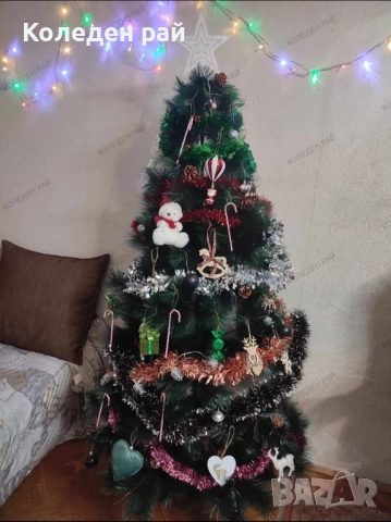 ЗЕЛЕНИ ЕЛХИ Гриин Роял с ДЕБЕЛ КЛОН и МЕТАЛНА СТОЙКА + ДВА ПОДАРЪКА , снимка 7 - Декорация за дома - 52344687