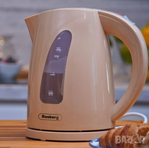 Електрическа кана Rosberg, 2200W, 1.7л., 2 ГОДИНИ ГАРАНЦИЯ