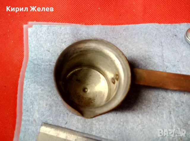 Старо МАЛКО МЕДНО ДЖЕЗВЕ За КАФЕ КОВАНА МЕД ТРАДИЦИОННА РЪЧНА ИЗРАБОТКА 47825, снимка 9 - Антикварни и старинни предмети - 47694981