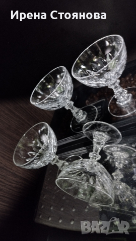 4 броя кристални чаши за ликьор/аператив с вместимост 100 мл, снимка 2 - Чаши - 44852648