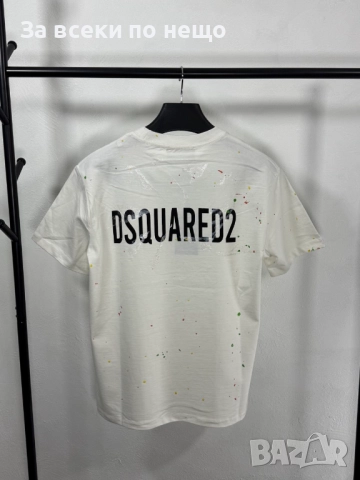 DSQUARED2 Мъжка Бяла Тениска👕Мъжка Блуза С Къс Ръкав Код V.B.51
