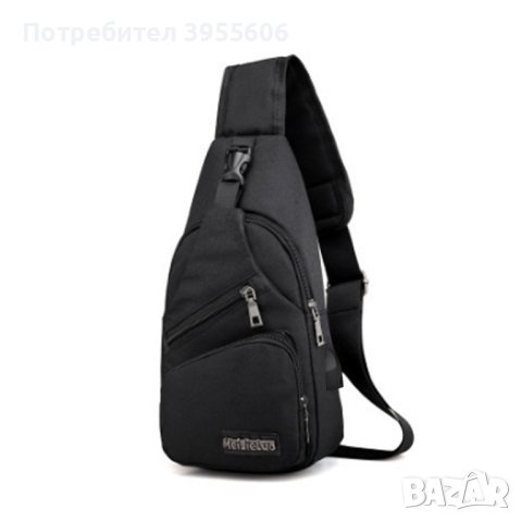 Удобна многофункционална чанта/раница през рамо с USB - BAG105 , снимка 5 - Чанти - 43735618