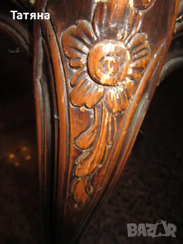 Старинен стол -СТИЛ ЛУИ 14  -ГОБЛЕНОВА ДАМАСКА, снимка 6 - Антикварни и старинни предмети - 49702011