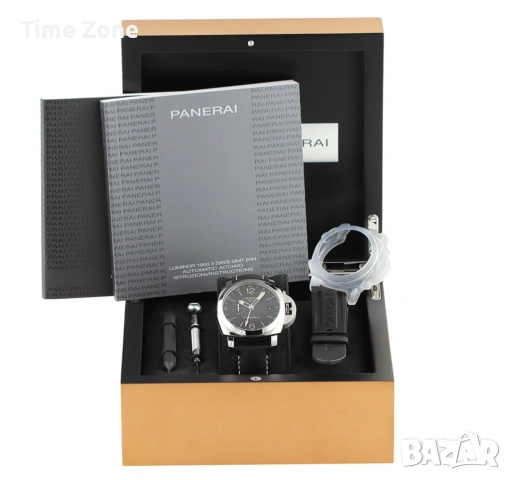 Panerai Luminor 1950 3 Days GMT 44mm Steel Black Dial Automatic Различни Варианти, снимка 2 - Мъжки - 48009872