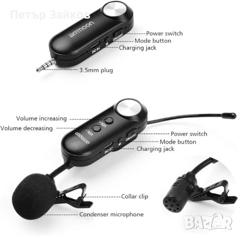 Версия за мобилен телефон UHF Многофункционален безжичен микрофон , снимка 4 - Микрофони - 43451127