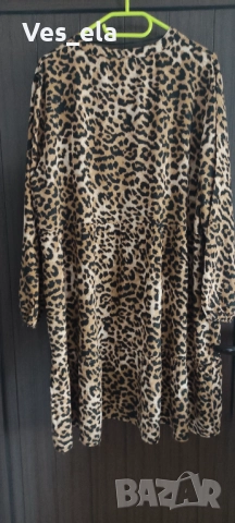 Рокля с леопардов принт JANINA , снимка 4 - Рокли - 51623295