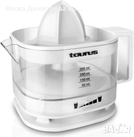 Компактна сокоизтисквачка Taurus TC-350, 25W, с двупосочно въртене и кана, снимка 3 - Сокоизстисквачки и цитрус преси - 51545797