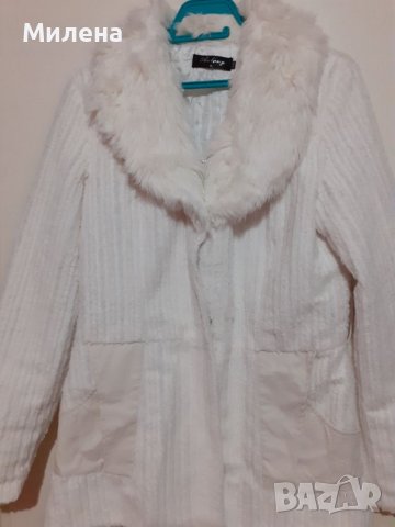 Бяло палто, снимка 1 - Палта, манта - 38311653