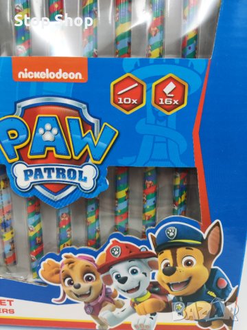 През патрул Paw patrol цветни моливи с гумички , снимка 4 - Рисуване и оцветяване - 44032614