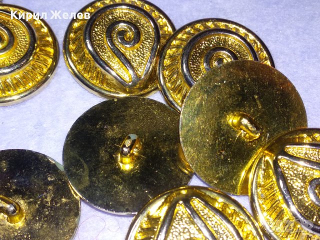 ЛОТ ОСЕМ ЕФЕКТНИ РЕТРО СТИЛ ЗЛАТИСТИ ОРНАМЕНТИРАНИ КОПБЕТА БАКЕЛИТ За ПОЛЗВАНЕ КОЛЕКЦИЯ ДЕКОР 26139, снимка 3 - Антикварни и старинни предмети - 43553395