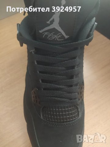 Nike Air Jordan 4 Black Cat, снимка 4 - Спортни обувки - 43465407