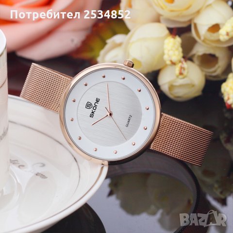 Дамски часовник, розово злато, снимка 3 - Дамски - 27624458