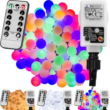 20 ЛЕД диода, парти лампички, парти осветление, домашна декорация - 5 цвята, с трафо , снимка 4 - Лед осветление - 34382017