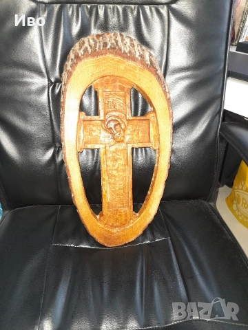 Красива, масивна дърворезба "Разпятие Христово"., снимка 3 - Антикварни и старинни предмети - 52890047