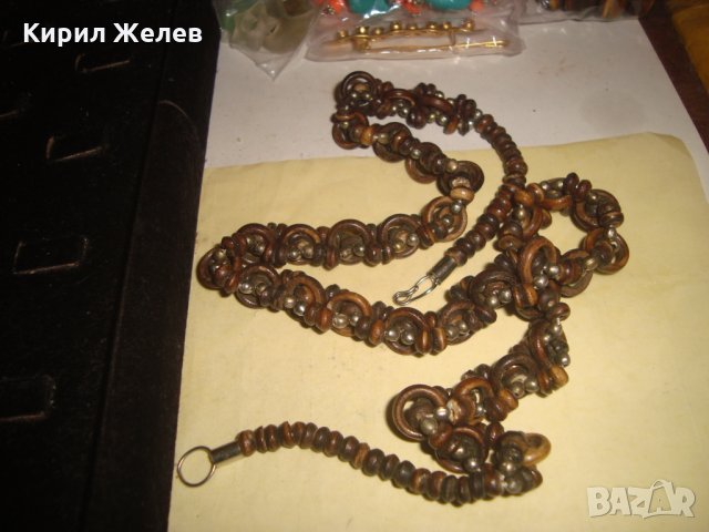ВИНТИДЖ ОГЪРЛИЦА КОКОСОВ ОРЕХ МАЙСТОРСКА АРТ ИЗРАБОТКА 22926, снимка 7 - Колиета, медальони, синджири - 33422722