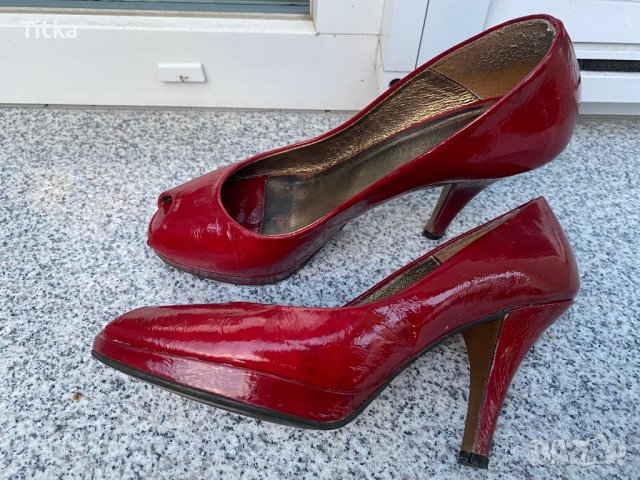 Елегантни обувки естествена кожа 38 номер, снимка 1 - Дамски обувки на ток - 43145103