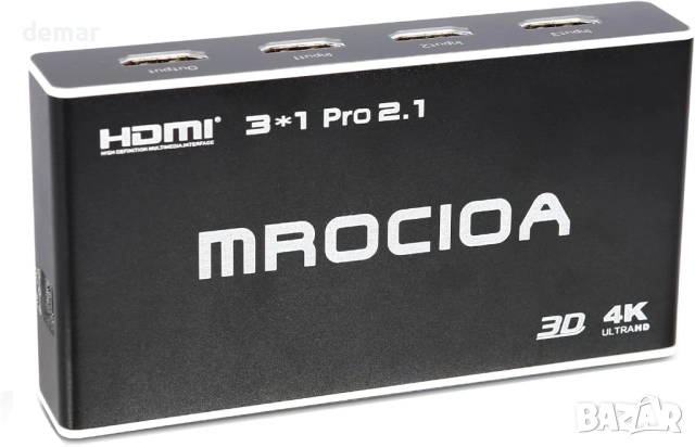 HDMI 2.1 превключвател 3 входа 1 изход с дистанционно, 4K 120Hz