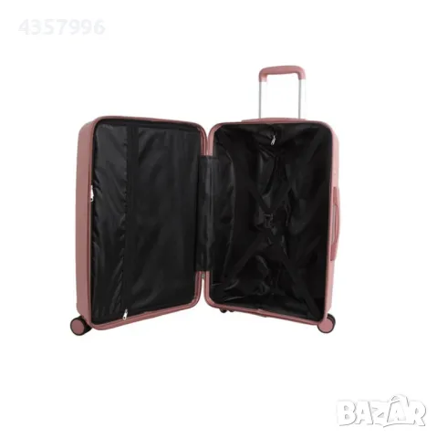 Куфар с колелца, 33л., Розов, снимка 7 - Куфари - 48943936